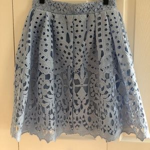 Blue Eyelet A-Line Skirt Never Worn!